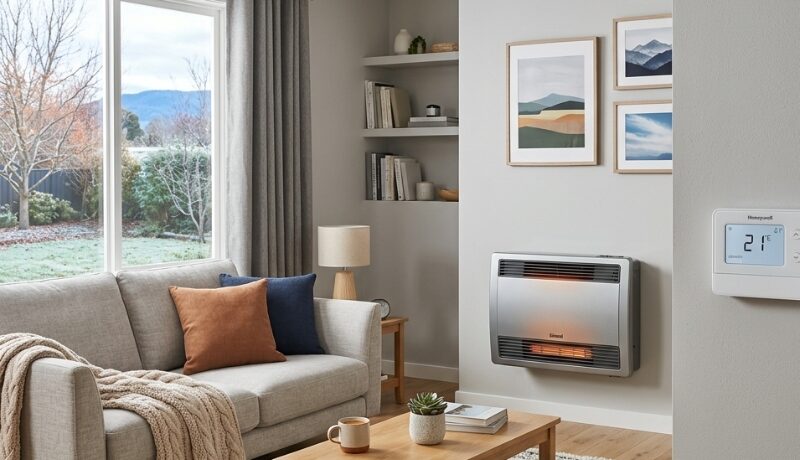 Gas heater service guide for a warm Canberra home living room in winter